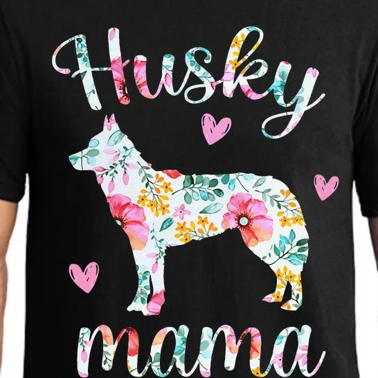 Womens Husky Mom Funny Siberian Husky Mama Dog Lover Owner Pajama Set