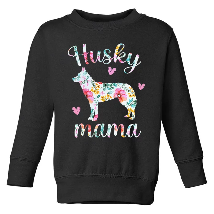 Womens Husky Mom Funny Siberian Husky Mama Dog Lover Owner Toddler Sweatshirt