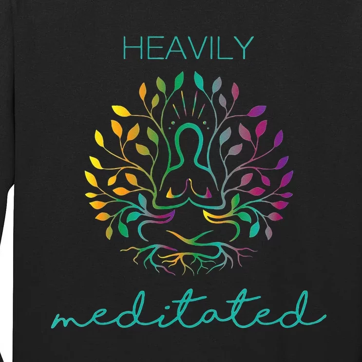 Womens Heavily Meditated Yoga Meditation Tall Long Sleeve T-Shirt