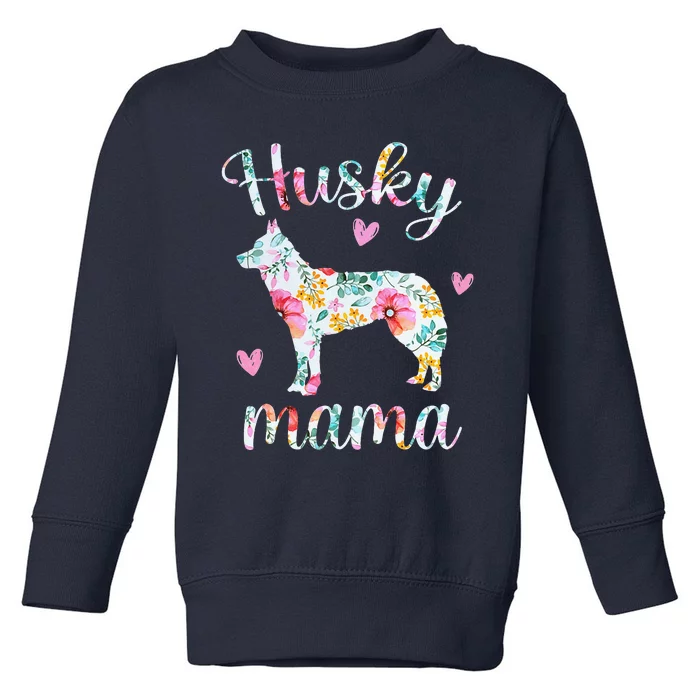 Womens Husky Mom Funny Siberian Husky Mama Dog Lover Owner Toddler Sweatshirt