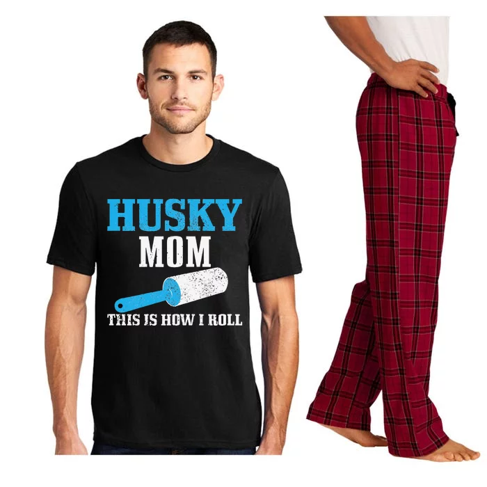 Womens Husky Mom Dog Hair Funny Siberian Husky Mama Pajama Set