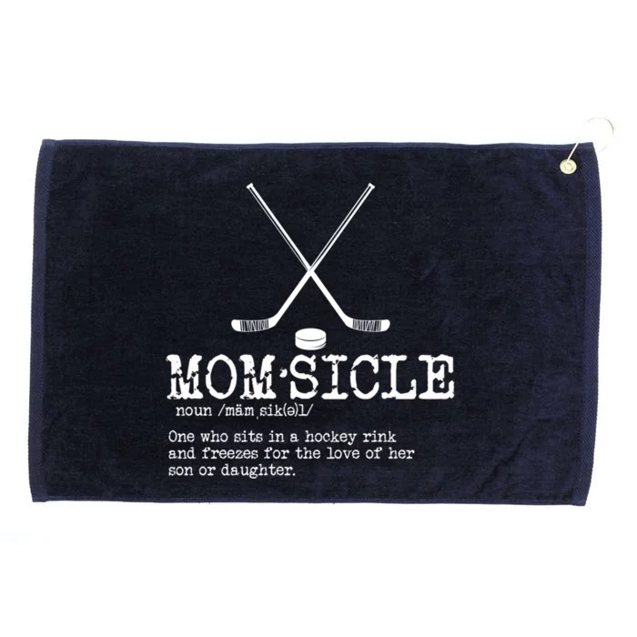 Wo Hockey Mom Momsicle Definition Mothers Day Grommeted Golf Towel