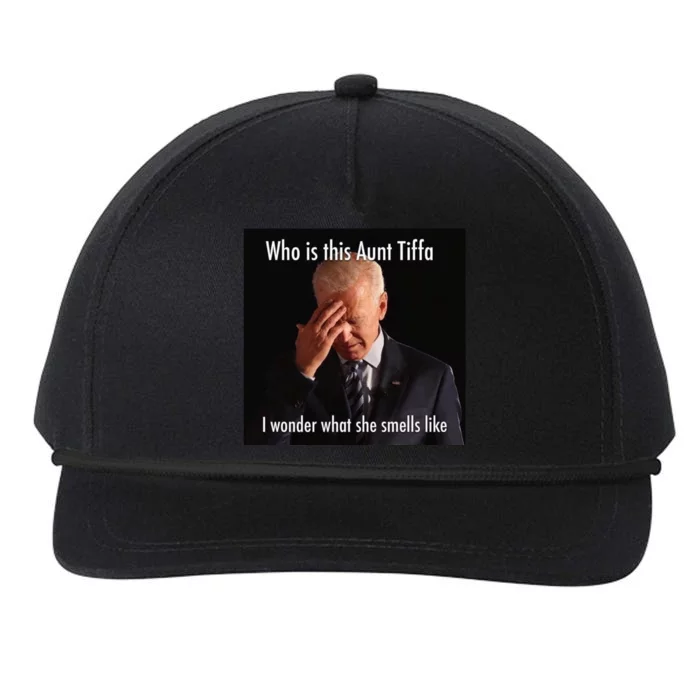 Who is Aunt Tiffa Joe Biden Funny Meme Snapback Five-Panel Rope Hat