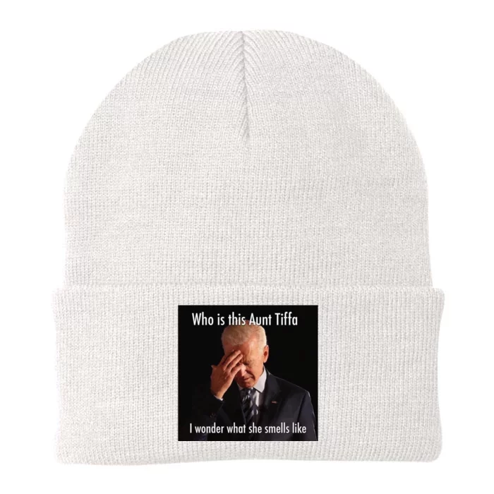 Who is Aunt Tiffa Joe Biden Funny Meme Knit Cap Winter Beanie