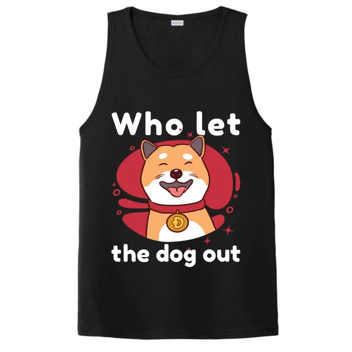 Who Let The Dog Out Dogecoin Performance Tank