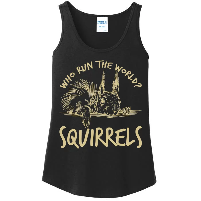 Who Run The World Squirrels Ladies Essential Tank