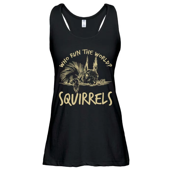 Who Run The World Squirrels Ladies Essential Flowy Tank