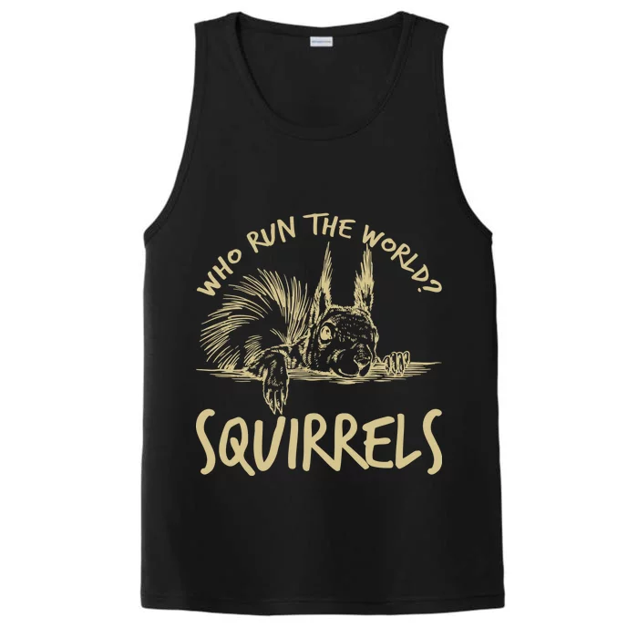 Who Run The World Squirrels Performance Tank