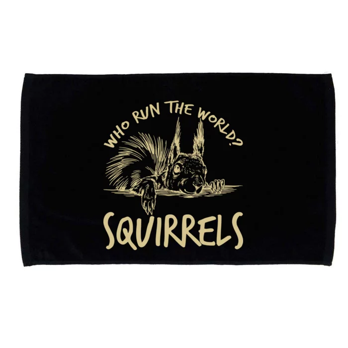 Who Run The World Squirrels Microfiber Hand Towel