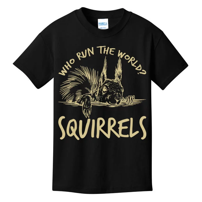 Who Run The World Squirrels Kids T-Shirt