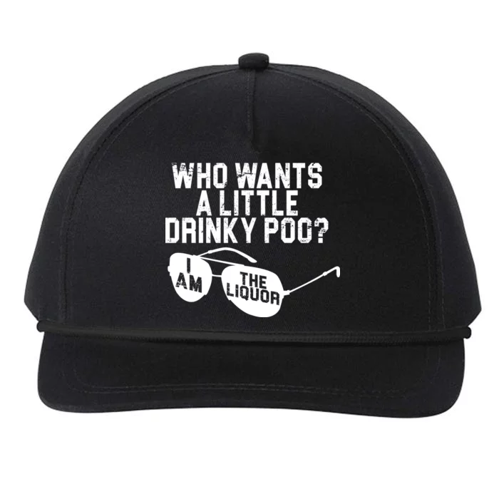 Who Wants A Little Drinky Poo Snapback Five-Panel Rope Hat