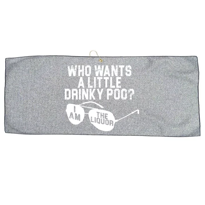 Who Wants A Little Drinky Poo Large Microfiber Waffle Golf Towel