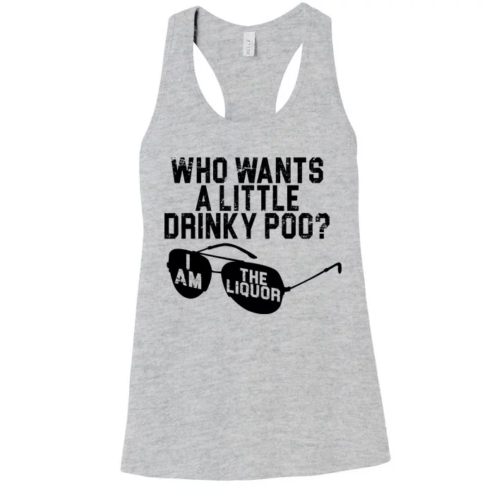 Who Wants A Little Drinky Poo Women's Racerback Tank