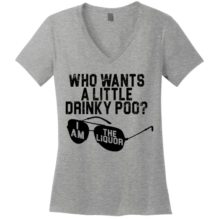 Who Wants A Little Drinky Poo Women's V-Neck T-Shirt