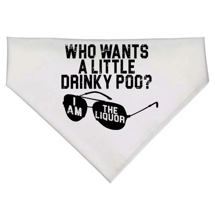 Who Wants A Little Drinky Poo USA-Made Doggie Bandana