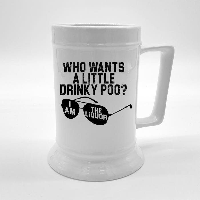 Who Wants A Little Drinky Poo Front & Back Beer Stein