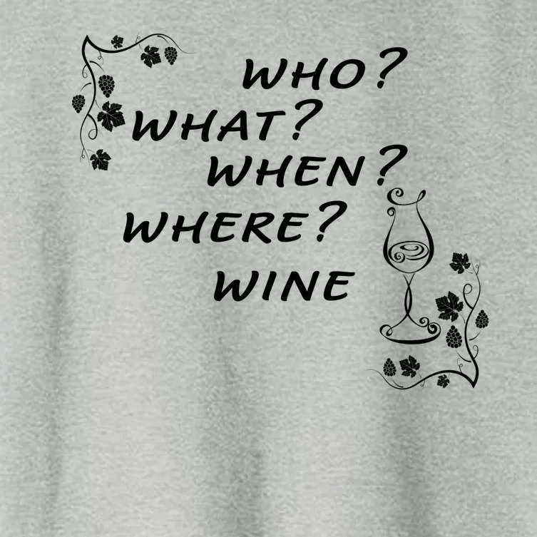 Who What When Where Wine Women's Crop Top Tee