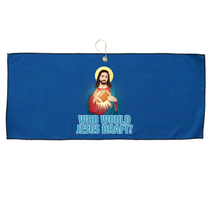 Who Would Jesus Draft1 Large Microfiber Waffle Golf Towel