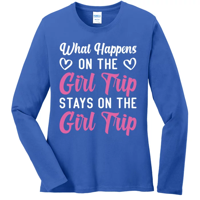 What Happens On Weekend Trip Family Vacation Travel Funny Gift Ladies Long Sleeve Shirt