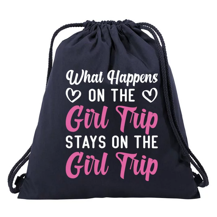 What Happens On Weekend Trip Family Vacation Travel Funny Gift Drawstring Bag