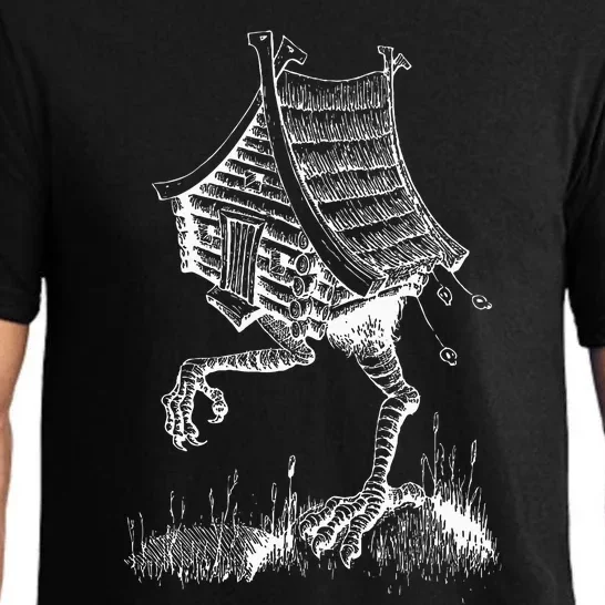 Walking House On Chicken Legs Slavic Folklore Baba Yaga Art Pajama Set