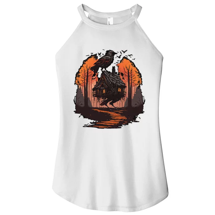 Walking House On Chicken Legs Slavic Folklore Baba Yaga Women’s Perfect Tri Rocker Tank