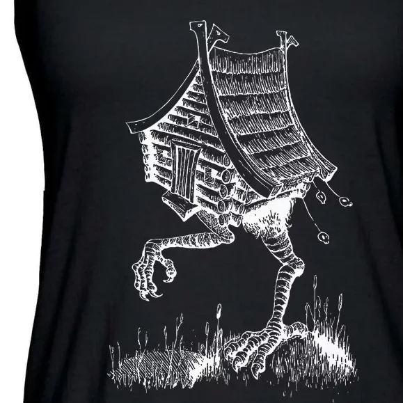 Walking House On Chicken Legs Slavic Folklore Baba Yaga Art Ladies Essential Flowy Tank