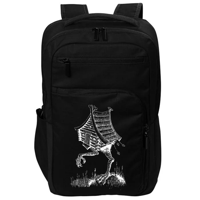 Walking House On Chicken Legs Slavic Folklore Baba Yaga Art Impact Tech Backpack