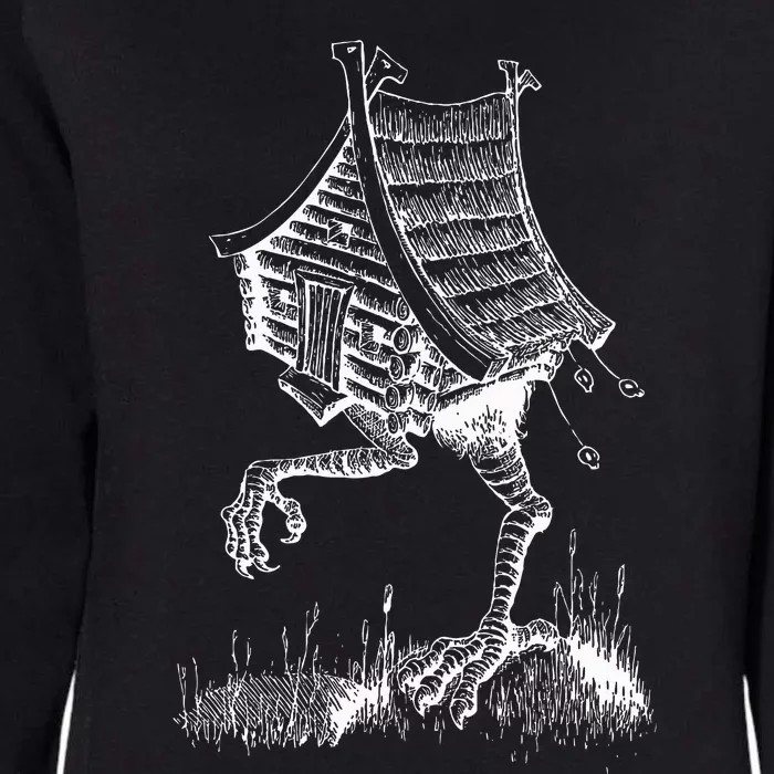 Walking House On Chicken Legs Slavic Folklore Baba Yaga Art Womens California Wash Sweatshirt