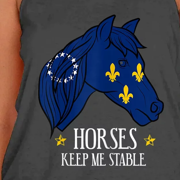 Womens Horse Owner Derby Race Lover Gift I Louisville Kentucky Women's Knotted Racerback Tank