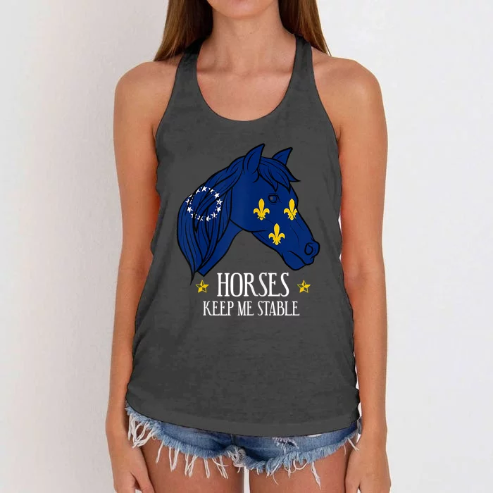 Womens Horse Owner Derby Race Lover Gift I Louisville Kentucky Women's Knotted Racerback Tank