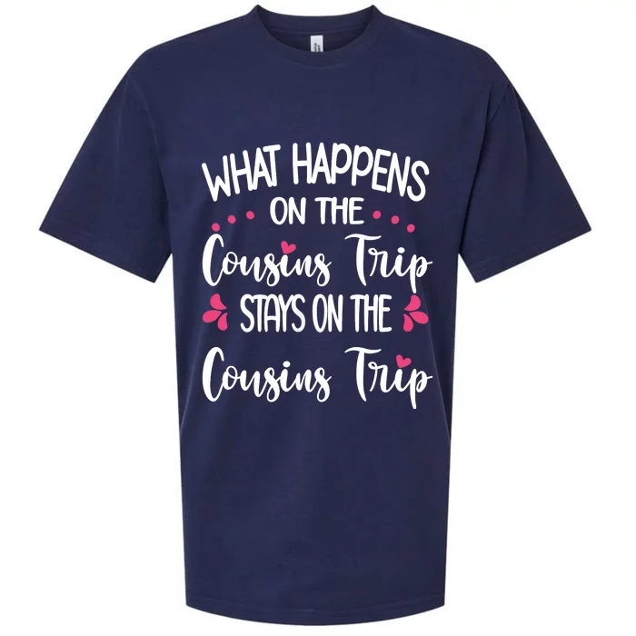 What Happens On Cousins Trip Stays On Cousins Trip Travel Sueded Cloud Jersey T-Shirt