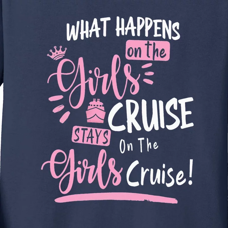 What Happens On The Cruise Stays On The Cruise Weekend Kids Long Sleeve Shirt