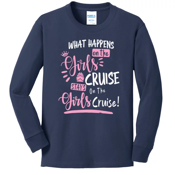 What Happens On The Cruise Stays On The Cruise Weekend Kids Long Sleeve Shirt