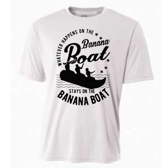 Whatever Happens On The Banana Boats Banana Boats Cooling Performance Crew T-Shirt