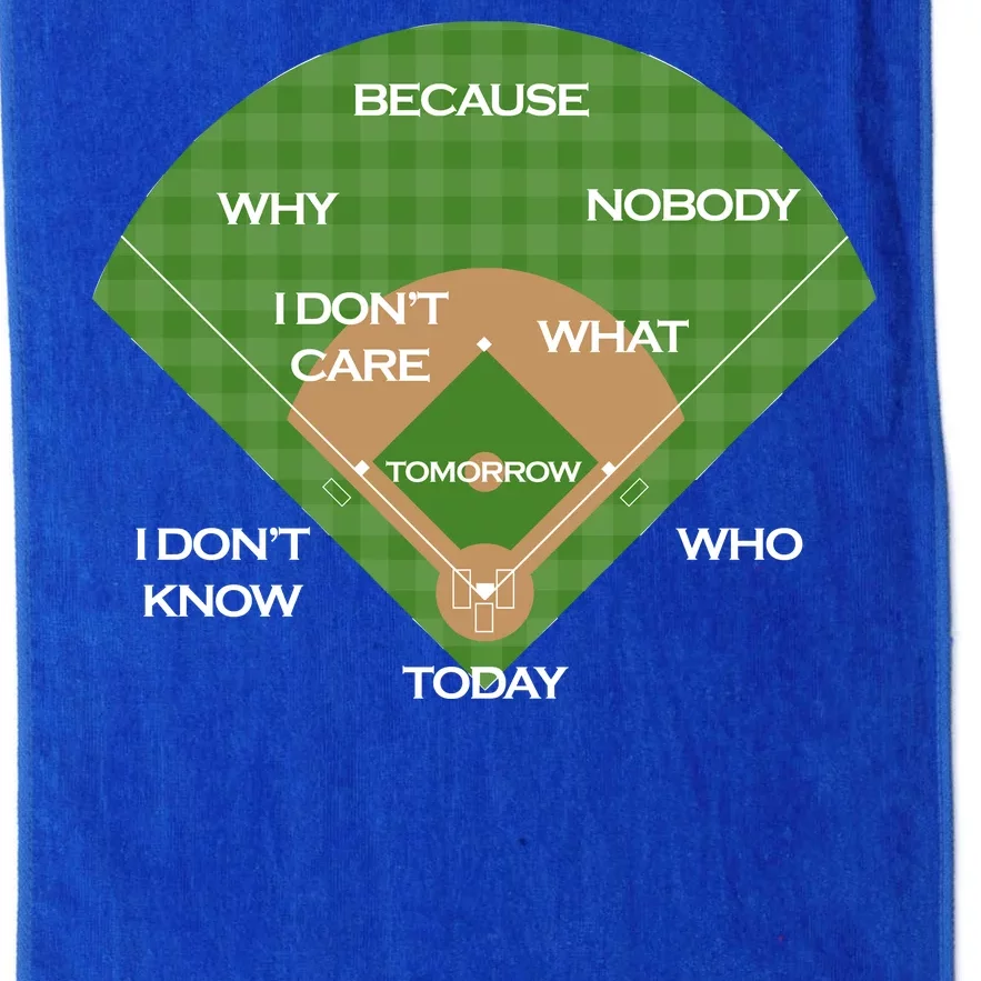 Who's on First Baseball Diamond Fielding Card Platinum Collection Golf Towel