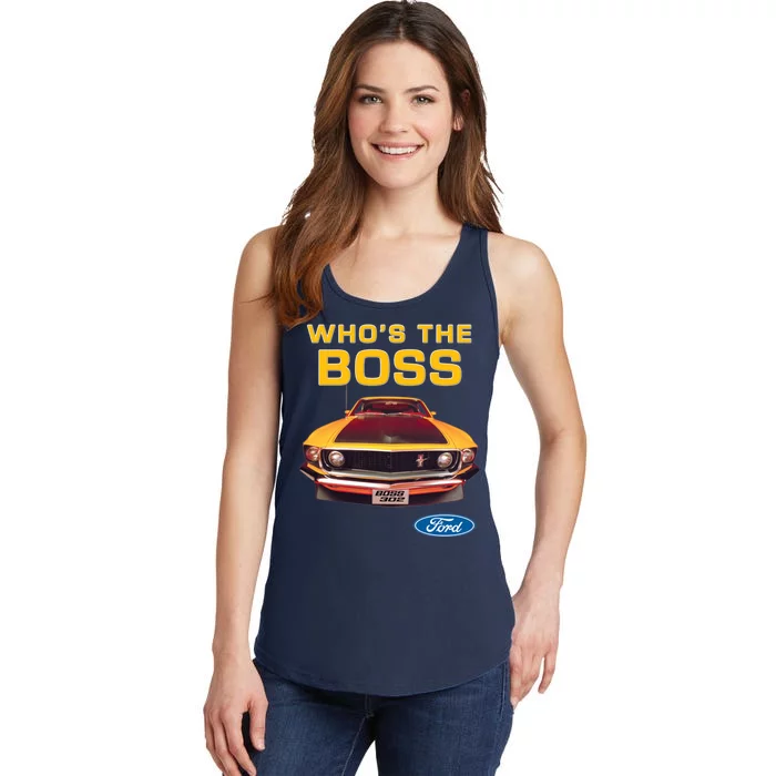 Who's The Boss Ford Mustang Ladies Essential Tank