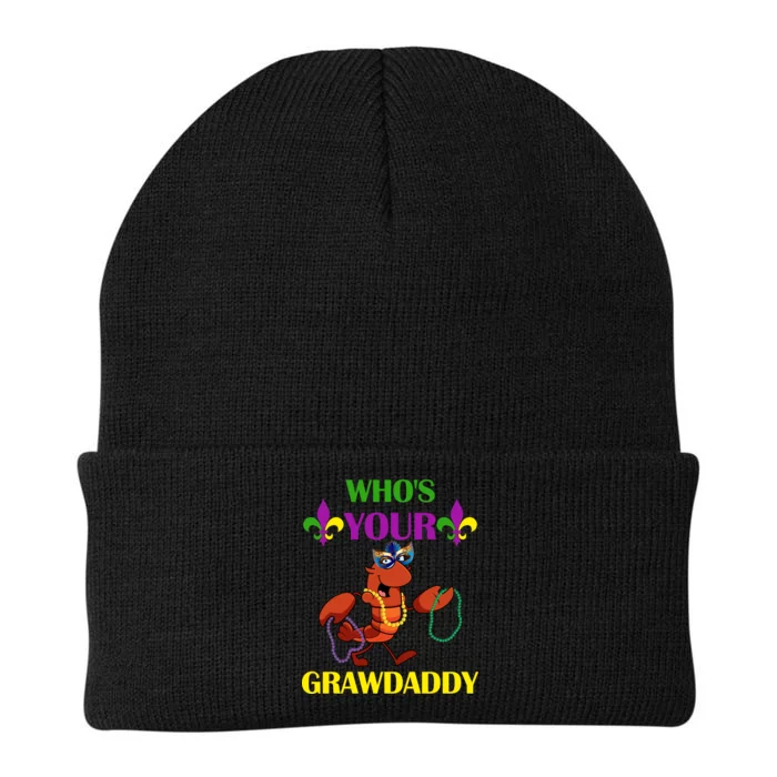 Who's Your Grawdaddy Funny Mardi Gras Knit Cap Winter Beanie