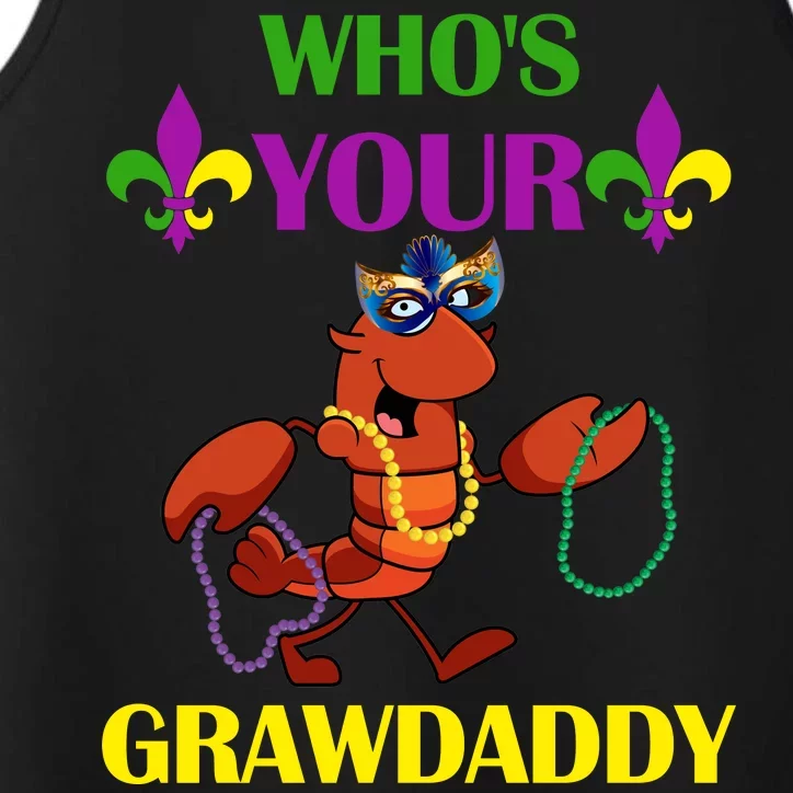 Who's Your Grawdaddy Funny Mardi Gras Performance Tank