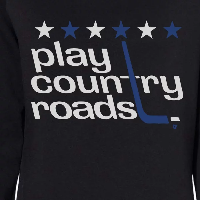 Washington Hockey Play Country Roads Womens California Wash Sweatshirt