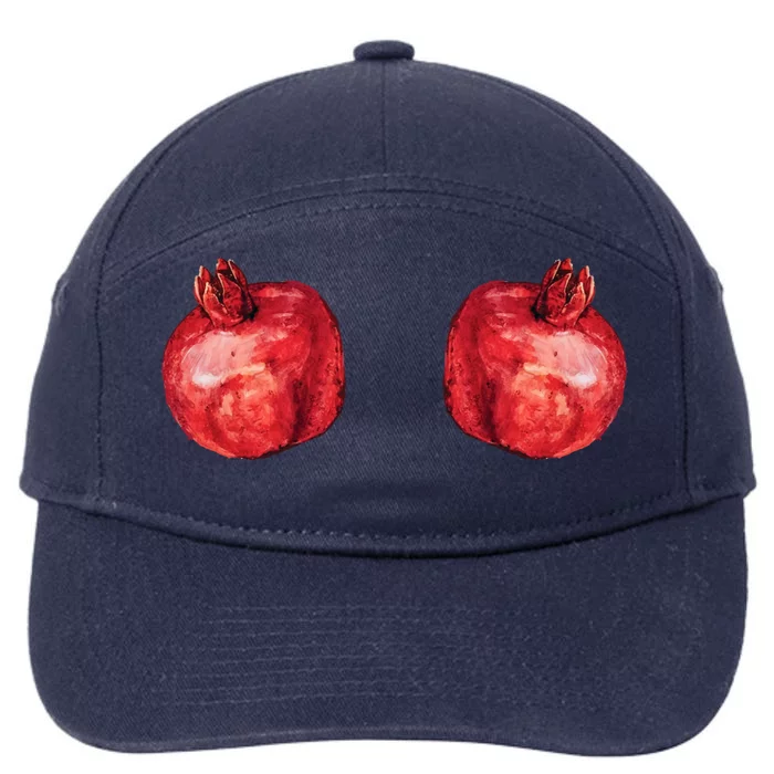 Watercolor Hanging Pomegranate Fruit Lovers Cool Gift 7-Panel Snapback Hat