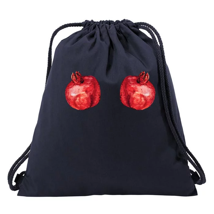 Watercolor Hanging Pomegranate Fruit Lovers Cool Gift Drawstring Bag