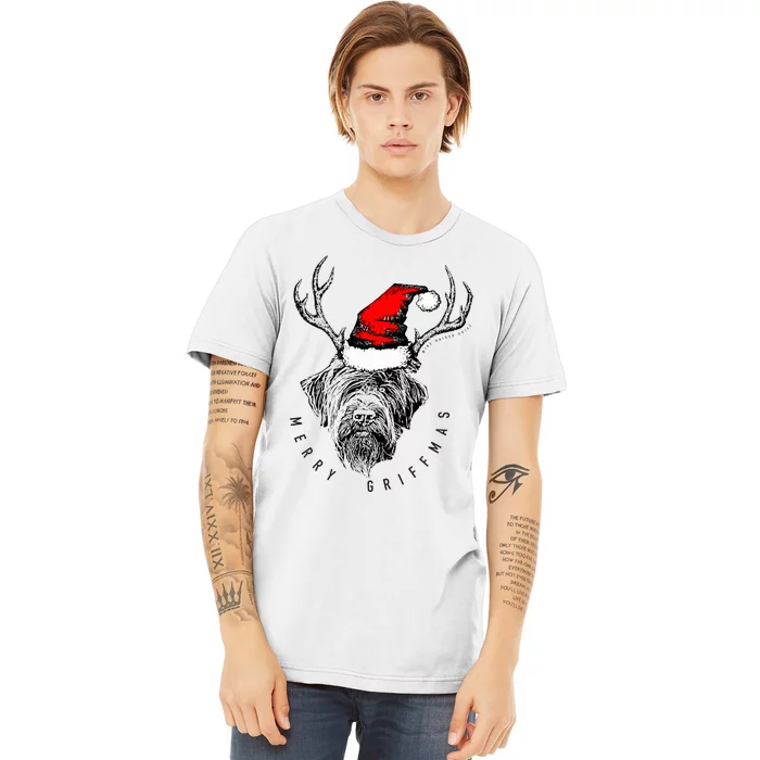 Wire Haired Pointing Griffon Griffmas Premium T-Shirt