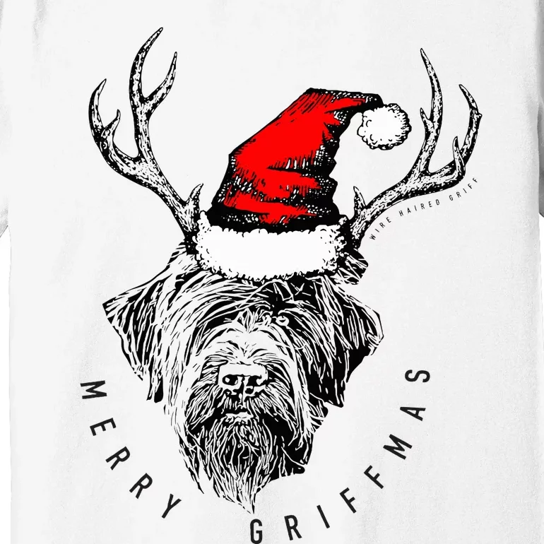 Wire Haired Pointing Griffon Griffmas Premium T-Shirt