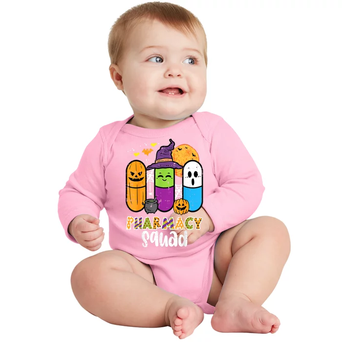 Women Halloween Pharmacy Squad Pills Costume Pharmacist Gift Baby Long Sleeve Bodysuit