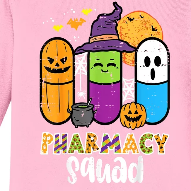 Women Halloween Pharmacy Squad Pills Costume Pharmacist Gift Baby Long Sleeve Bodysuit