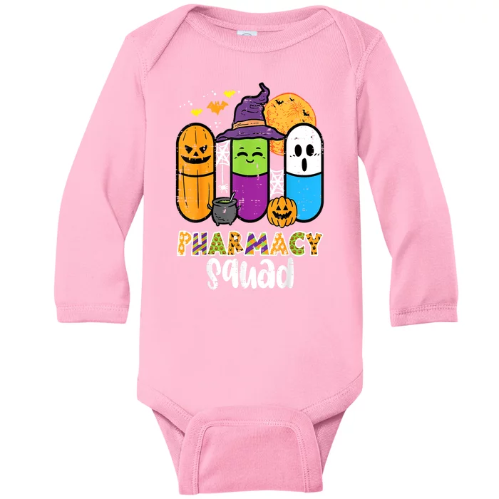 Women Halloween Pharmacy Squad Pills Costume Pharmacist Gift Baby Long Sleeve Bodysuit