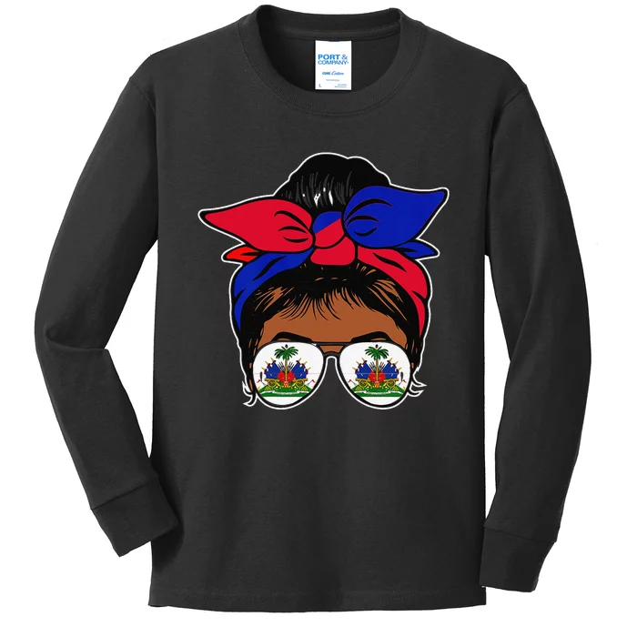 Wo Haitian Queen Haiti Independence flag 1804 wo Kids Long Sleeve Shirt