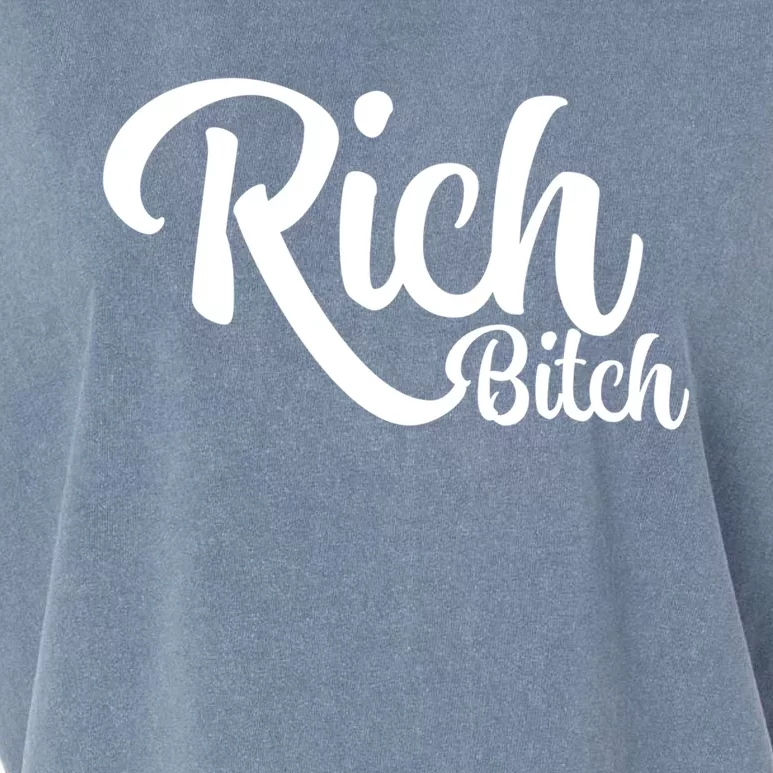 Wo Hot Rich Bitch Fashion Tops Gift Garment-Dyed Women's Muscle Tee