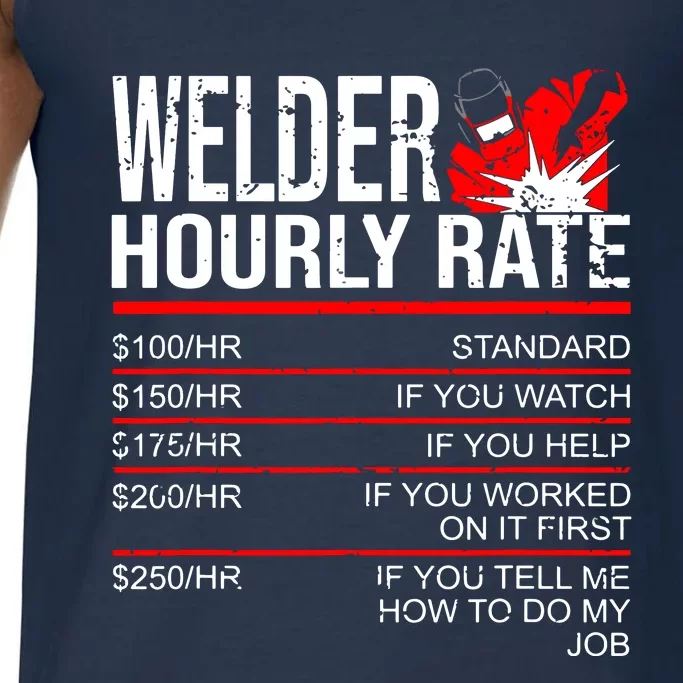 Welder Hourly Rate Funny Welding Gift For Metal Worker Comfort Colors® Tank Top